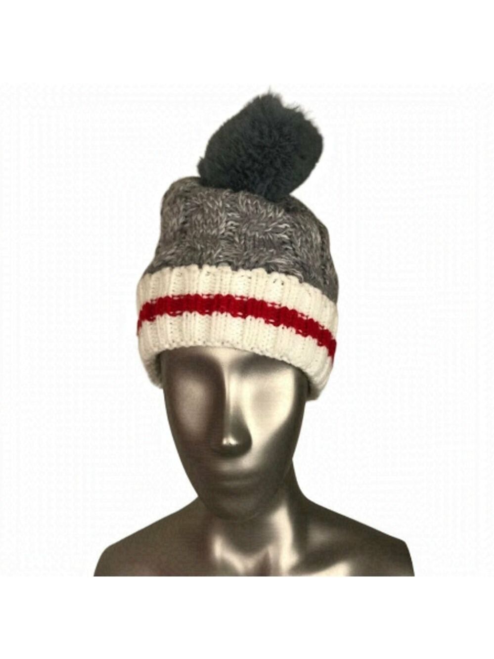 Women's  Heritage Traditional Faux Pom Toque with Cuff One Size Fits All